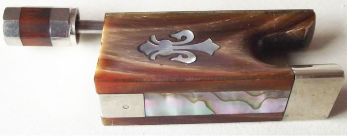 Red oxhorn Violin bow frog